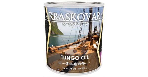 Тунговое масло для древесины Kraskovar Tungo Oil 0,75л (бесцветный)