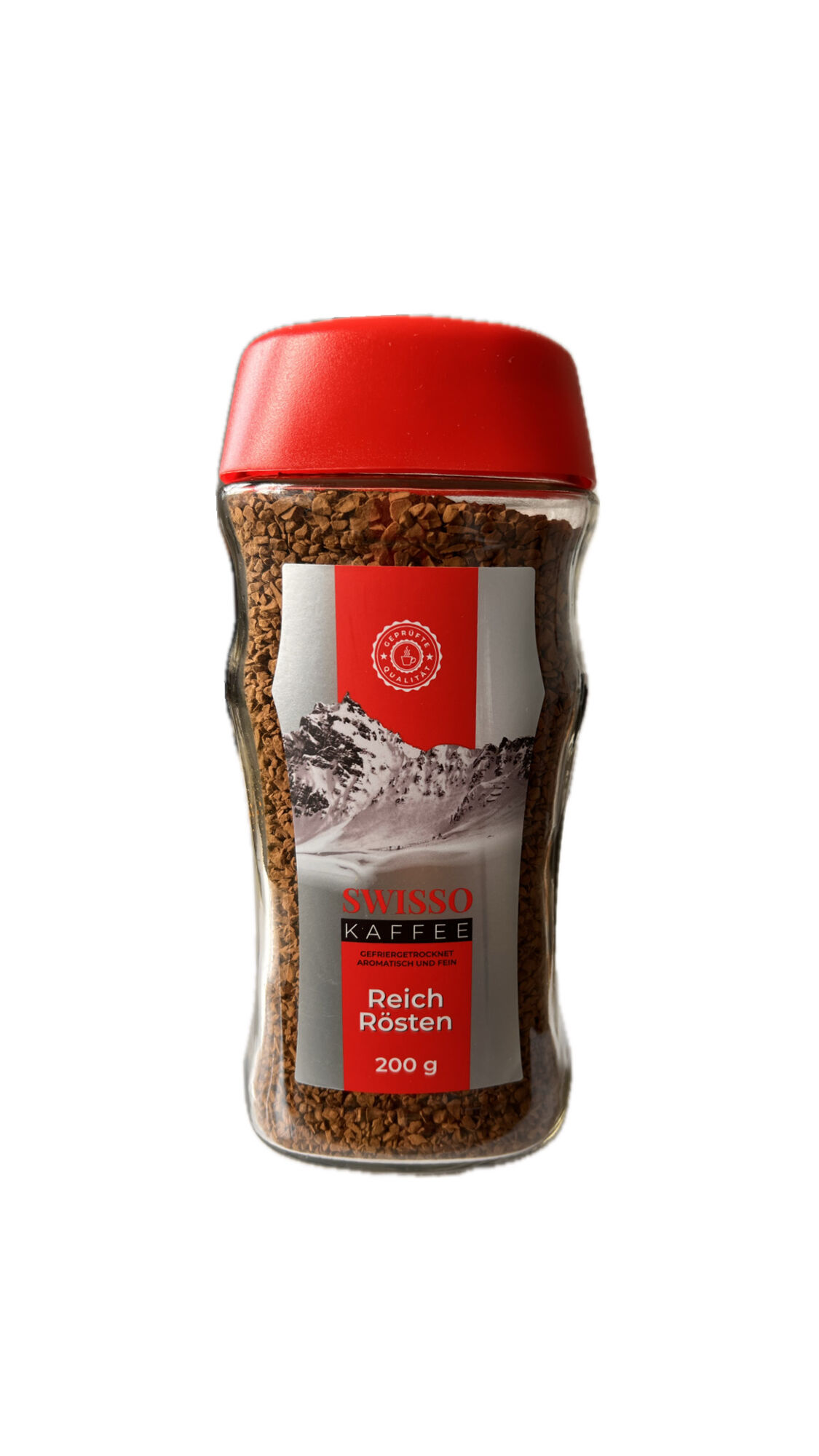 Кофе растворимый Swisso Kaffee Reich Rosten 200 г  в стеклянной банке