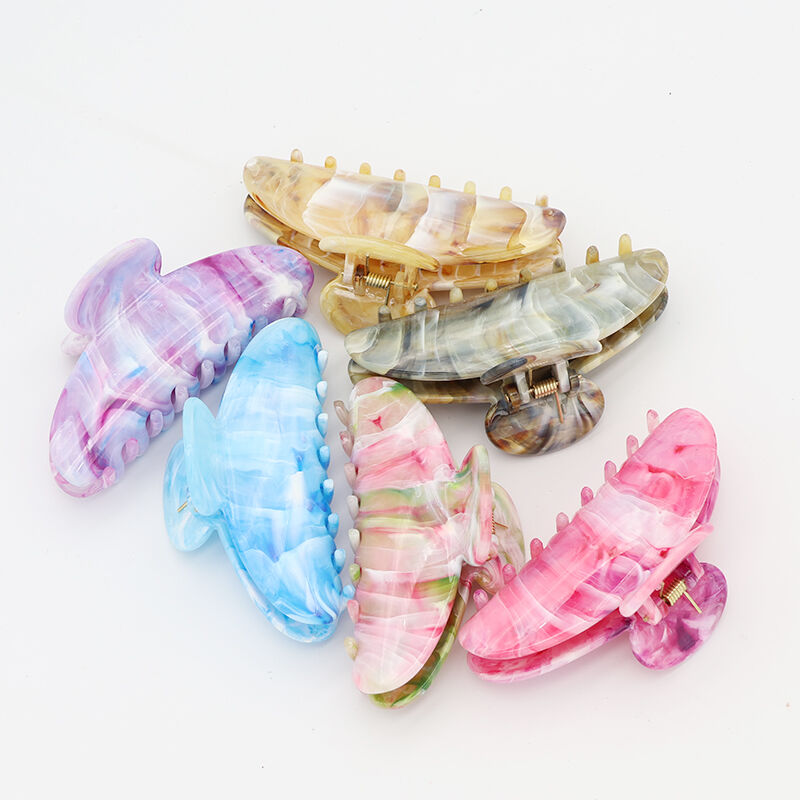 Заколка для волос крабик "Мрамор" 10.5 x 4.5 x 4.5 см TS10054