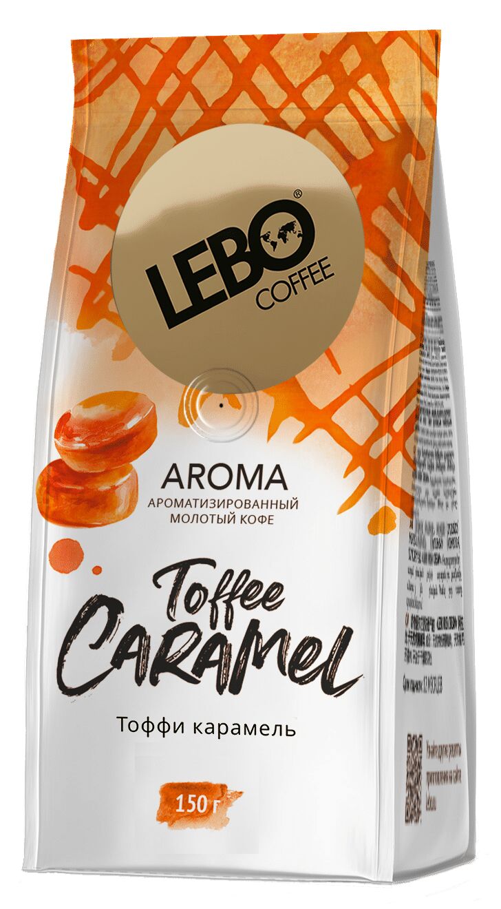 Кофе жареный молотый Арабика с ароматом карамели "LEBO TOFFEE CARAMEL"