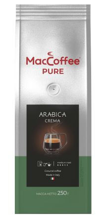 Кофе жареный молотый натуральный "Pure Arabica Crema" т.з. "MacCoffee" пак 250г