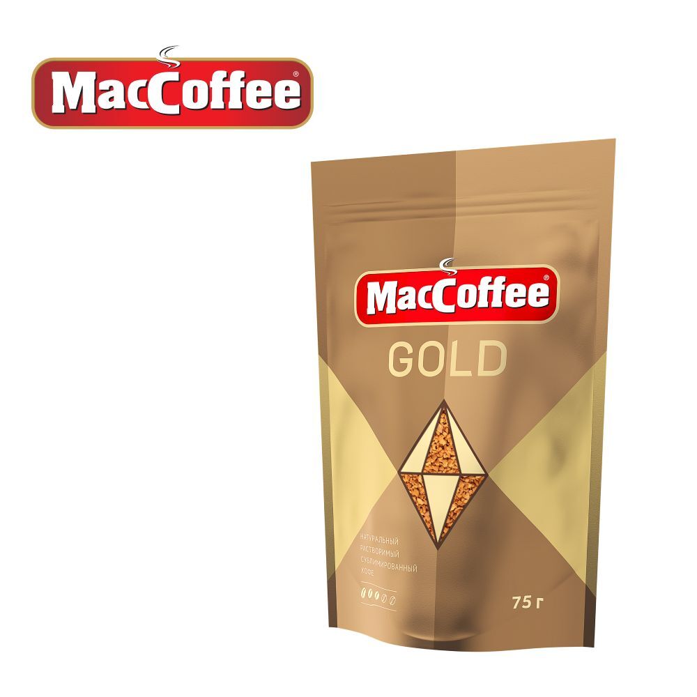 Кофе натуральный растворимый сублимированный "GOLD" т.з. "MacCoffee" д/пак 75г