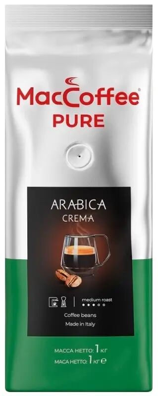 Кофе в зернах "Pure Arabica Crema" т.з. "MacCoffee" пак 1000г