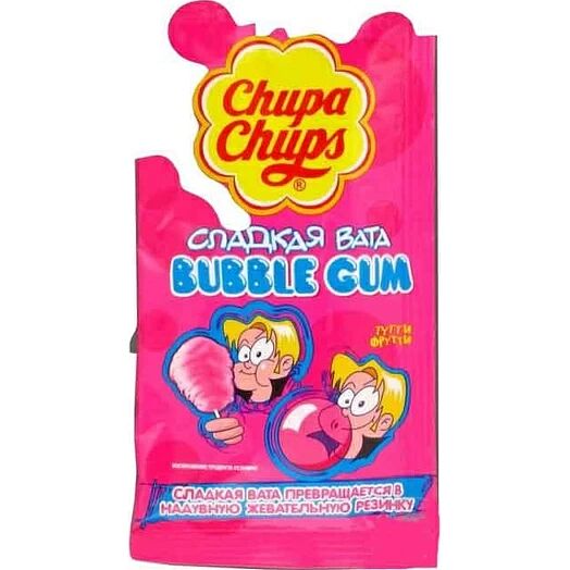 Жевательная резинка со вкусом Тутти-Фрутти, Сладкая вата Bubbly , 11г