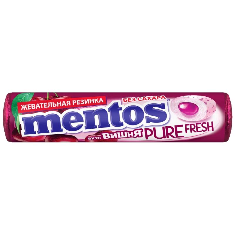 Жевательная резинка "Ментос" "Mentos pure fresh" со вкусом вишни 15,5г