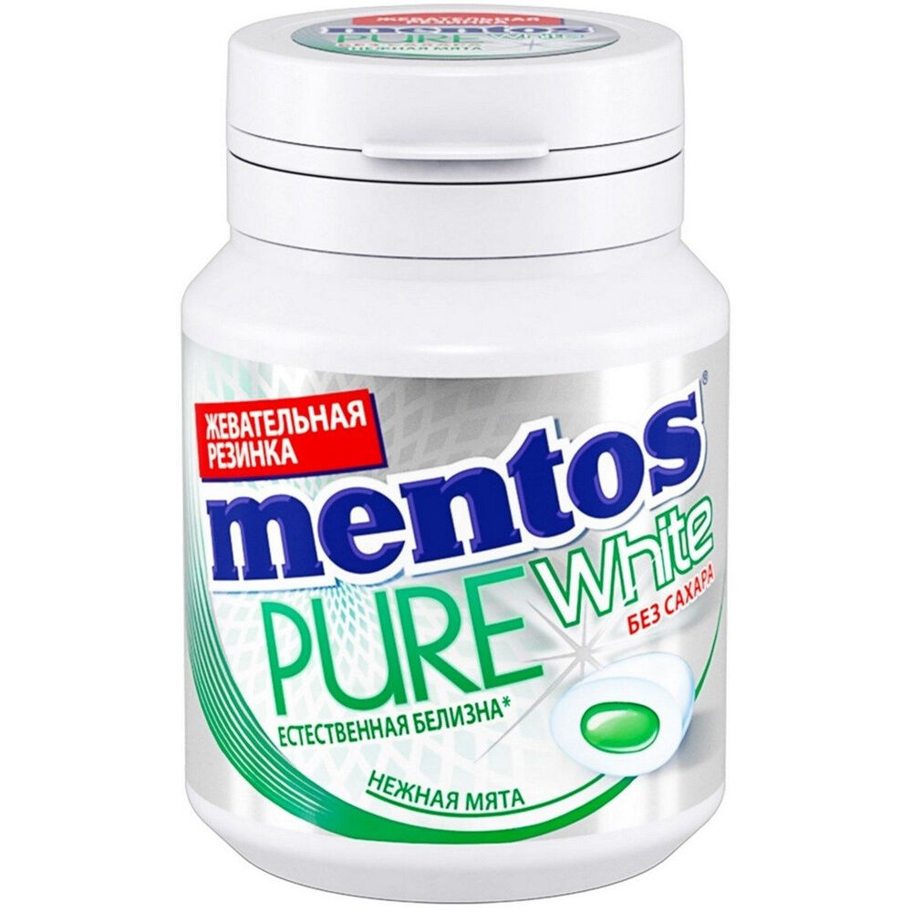 Жевательная резинка Ментос Pure White со вкусом нежной мяты 54г