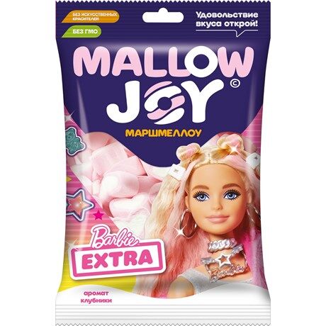 Изделие кондитерское сахарное Маршмеллоу с ароматом клубники "MALLOW JOY" (Barbie) 24шт*100г