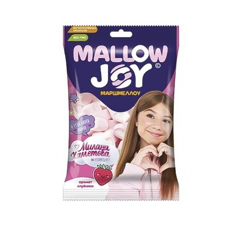 Изделие кондитерское сахарное Маршмеллоу с ароматом клубники "MALLOW JOY" (Милана Хаметова) 24шт*100г