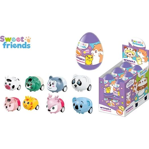 Карамель леденцовая со вкусом апельсина в наборе "SWEET FRIENDS" с подарком 12шт*10г