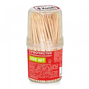 Зубочистки березовые по 150шт, Komfi/120/10
