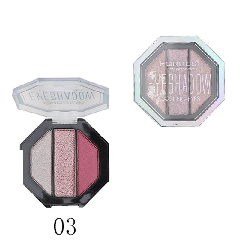 Тени для век 3 цвета "Dazzling Eyes" шиммерные (серый/розово-коричневый/терракота) (*8*288)