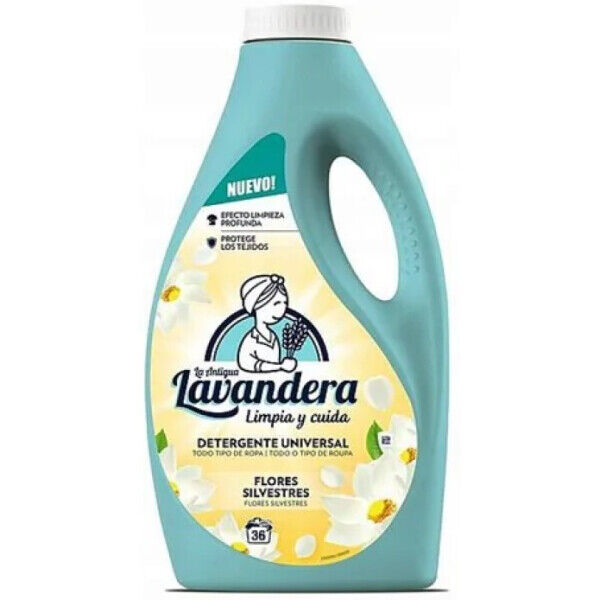 Гель LA ANTIGUE LAVANDERA для стирки 1,8 л универсальный Flores Silvestres/ Полевые цветы (36 стирок)