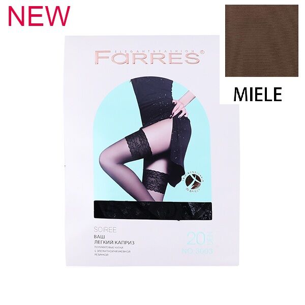 Чулки женские Farres 3003 SOIREE 20 ден (MIELE 2/3 (S/M))