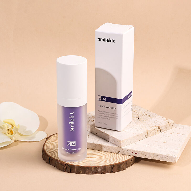 Зубная паста Farres HT-V34 отбеливающая V34 - корректор цвета с дозатором, фиолетовая 30 гр.