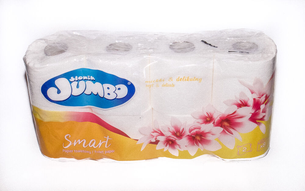 Бумага туалетная SLONIK Jumbo Smart 8 рулонов, 2 слоя