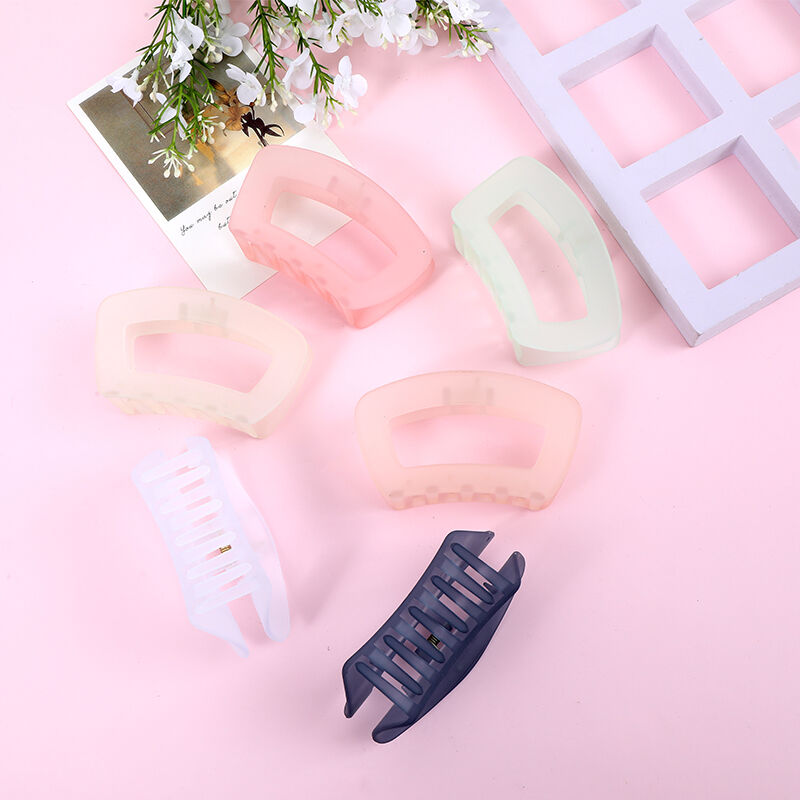 Заколка для волос Pretty Girl  крабик "Рамка прозрачная" (Soft-touch) 9,8х4х5,5 см