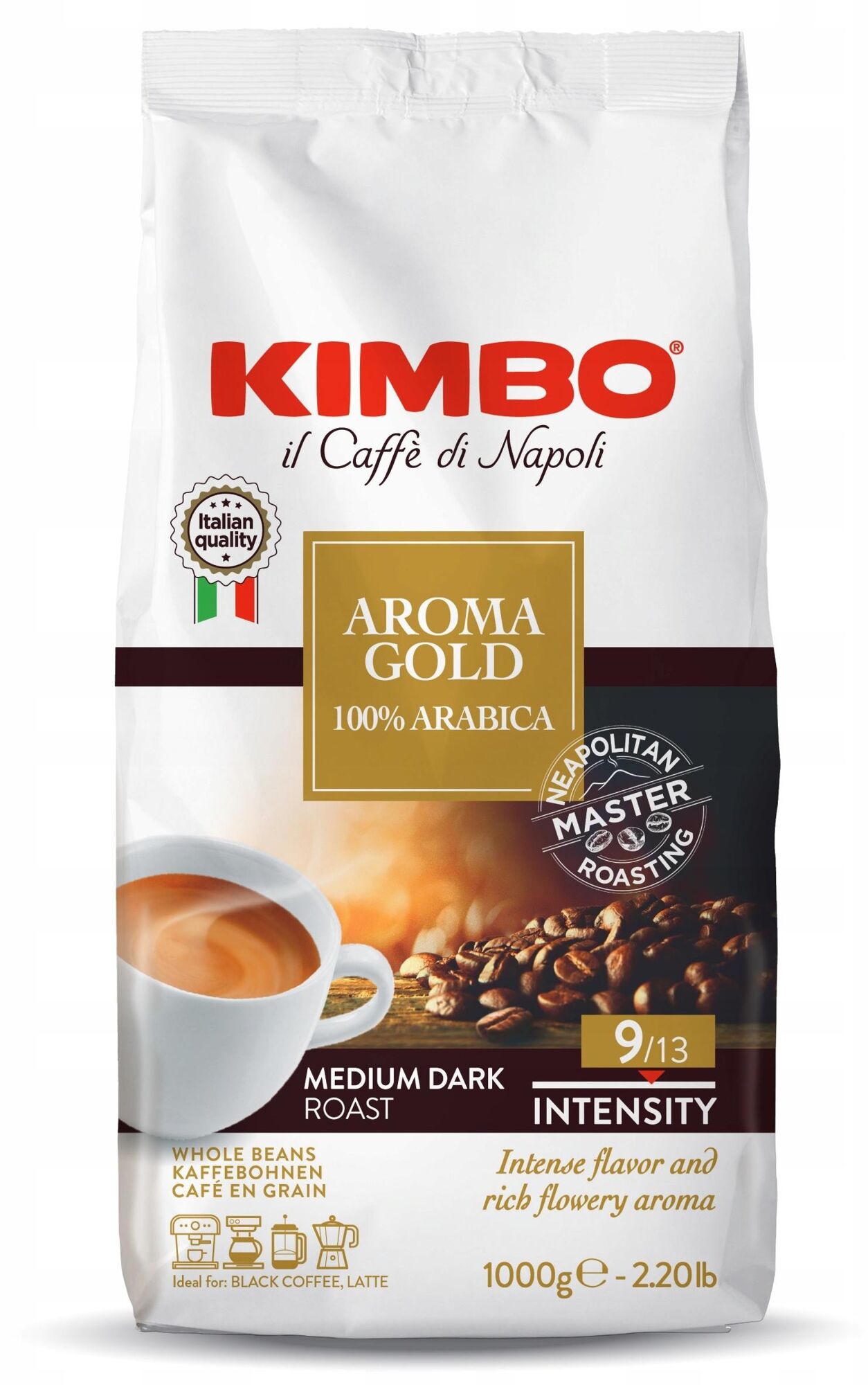 Кофе в зернах Kimbo Aroma Gold 100% Arabica 1кг.
