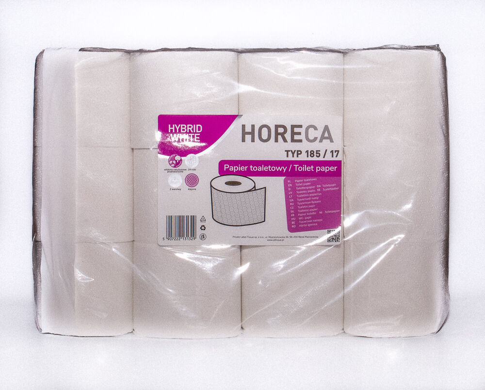 Бумага туалетная HORECA Hybrid White 24 рулона, 2 слоя