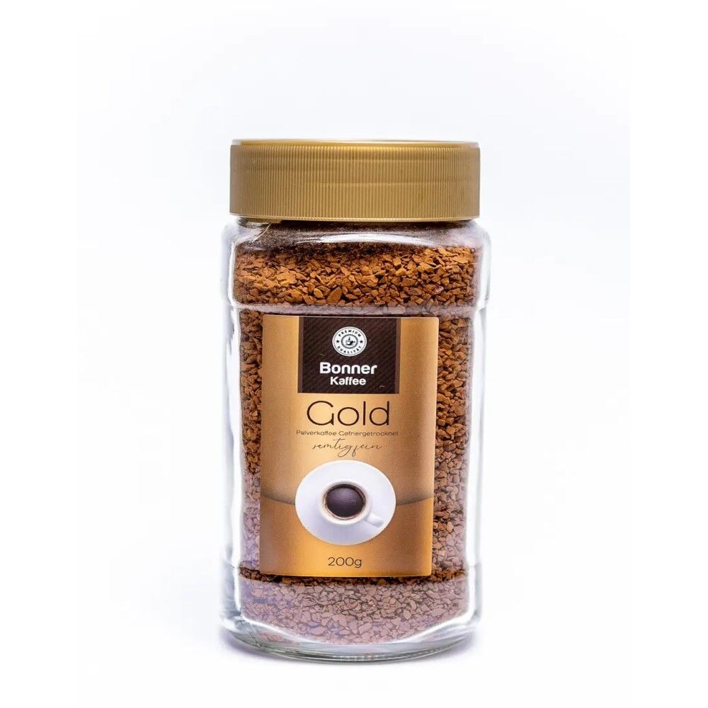 Кофе растворимый Bonner Kaffee Gold 200 гр в стеклянной банке