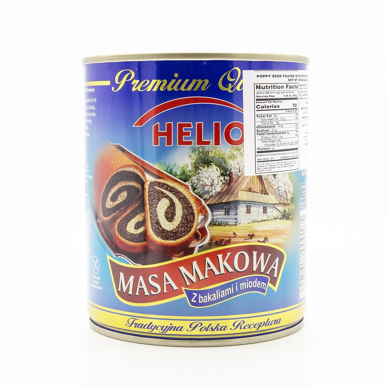 Маковая масса HELIO 850 гр с сухoфруктами и медом в ж/б