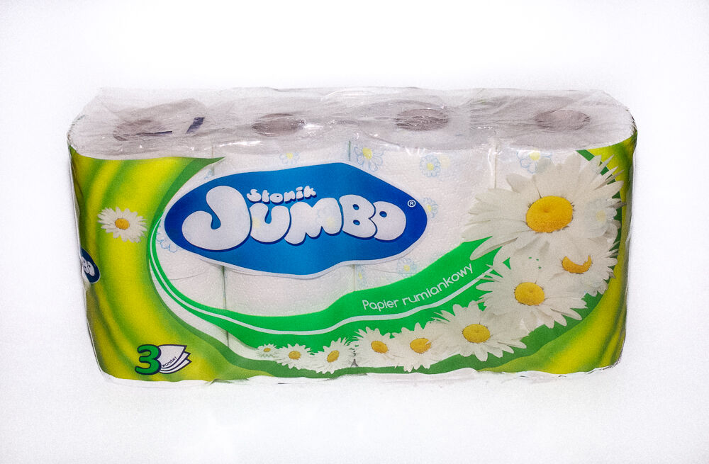 Бумага туалетная Slonik Jumbo Smart Rumianek 8 рулонов, 3 слоя