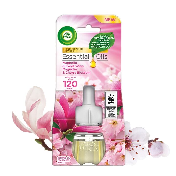 Сменный флакон освежителя воздуха в розетку AirWick Магнолия и Цветы Вишни