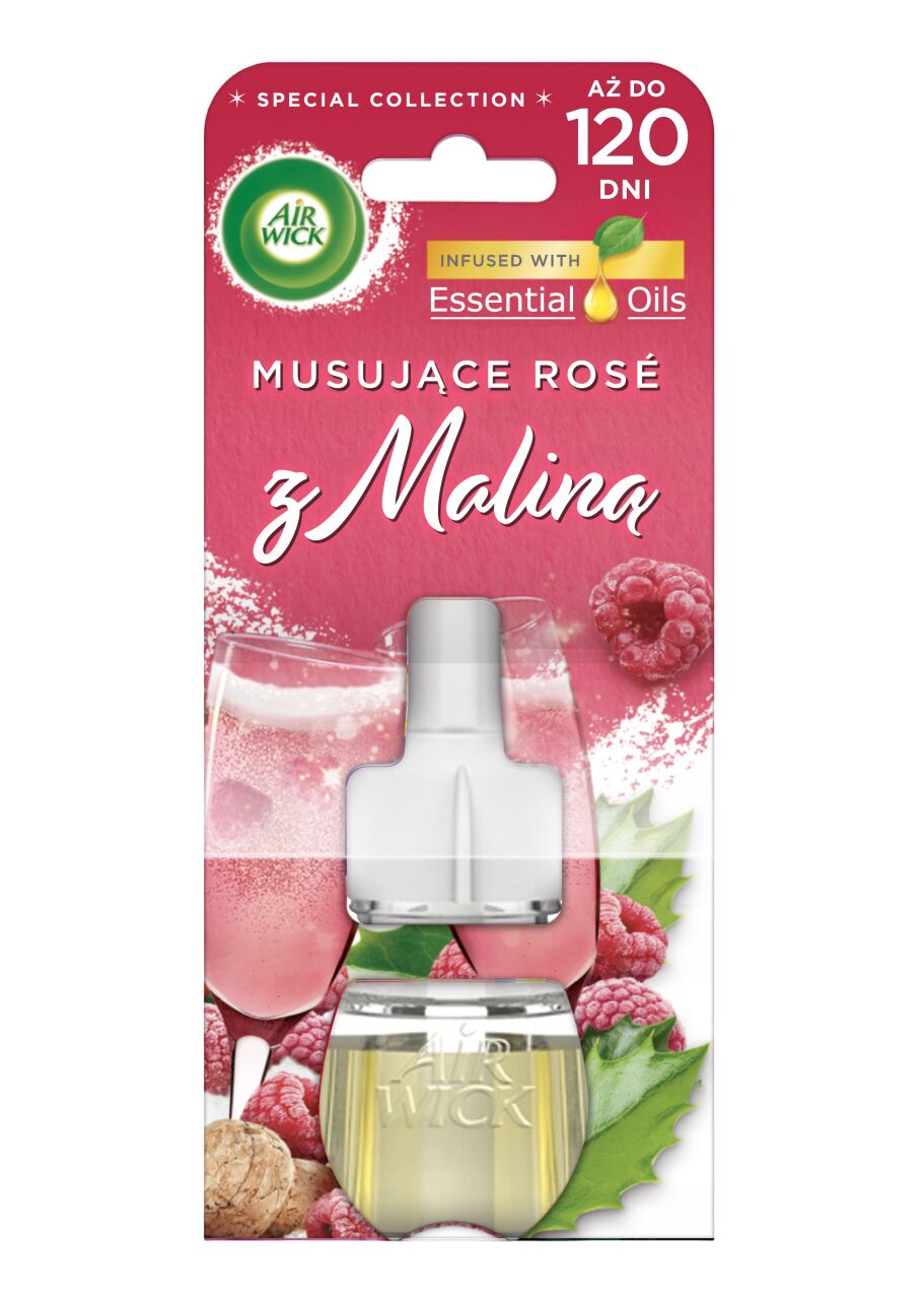 Сменный флакон освежителя воздуха в розетку AirWick Малина и Блестящая Роза