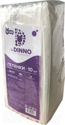 Пеленки впитывающие одноразовые для детей "Dr.Dinno" 60х90 10 шт