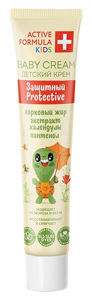 Детский крем ACTIVE FORMULA+ "Защитный" с календулой и норковым жиром 44 мл