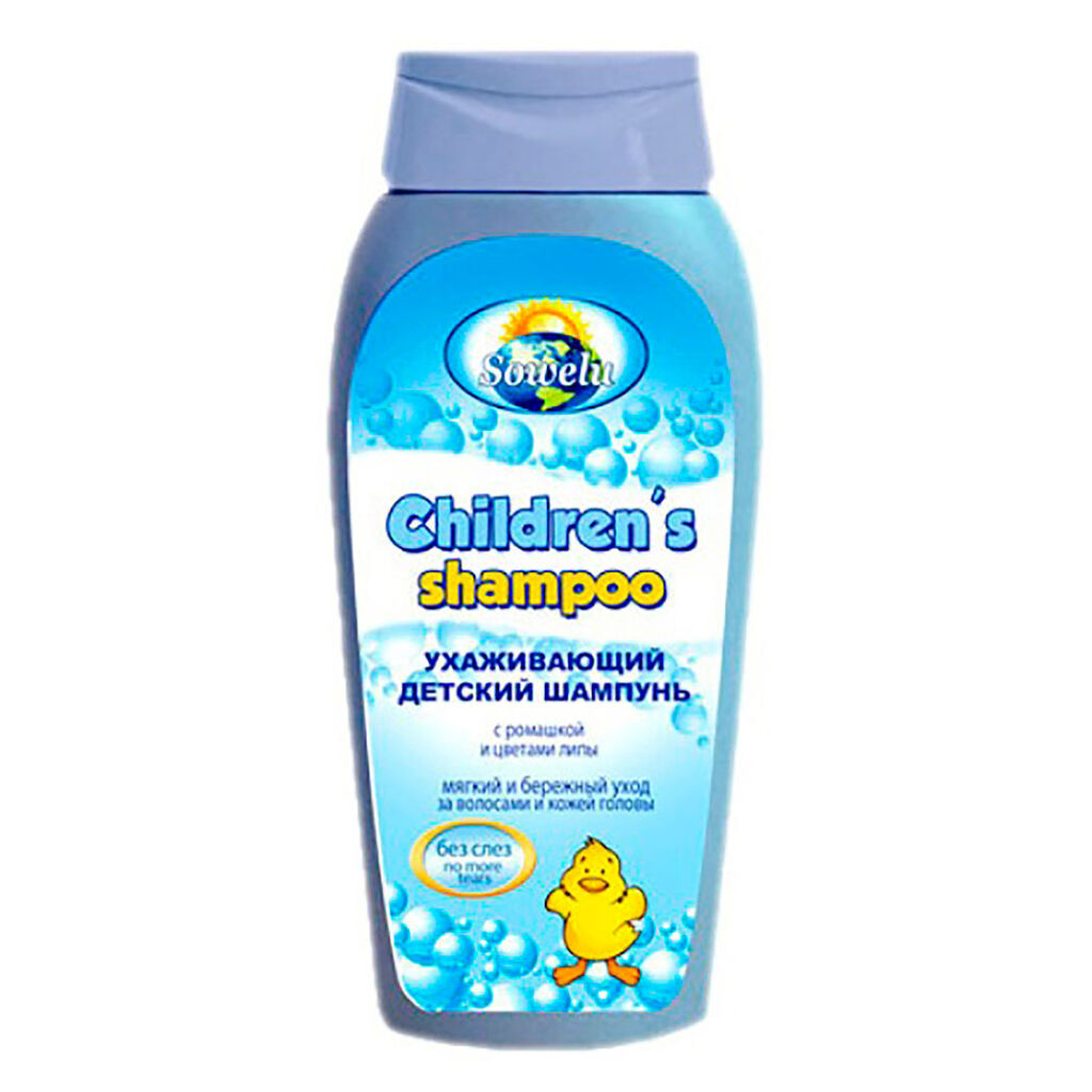 Ухаживающий детский шампунь Сhildren's Shampoo с ромашкой и цветами липы детской серии Sowelu 200 мл