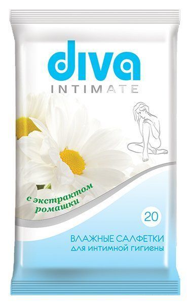 Салфетки влажные для интимной гигиены с экстрактом ромашки №15 15 шт
