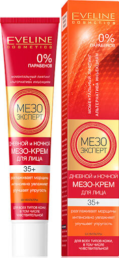 МЕЗО-КРЕМ ДЛЯ ЛИЦА Eveline ДНЕВНОЙ И НОЧНОЙ 35+ Серия МЕЗО ЭКСПЕРТ 50 мл