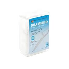 Зубная нить в пластиковом держателе SILCAMED серии PROFESSIONAL 50 шт