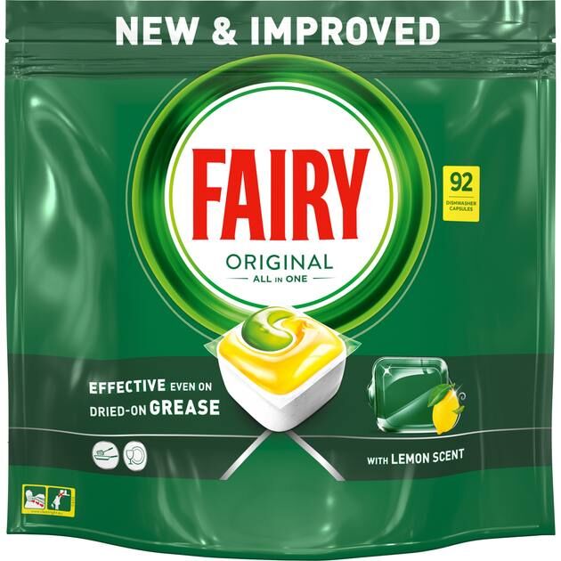 Таблетки для посудомоечной машины Fairy All in One Lemon 92 шт