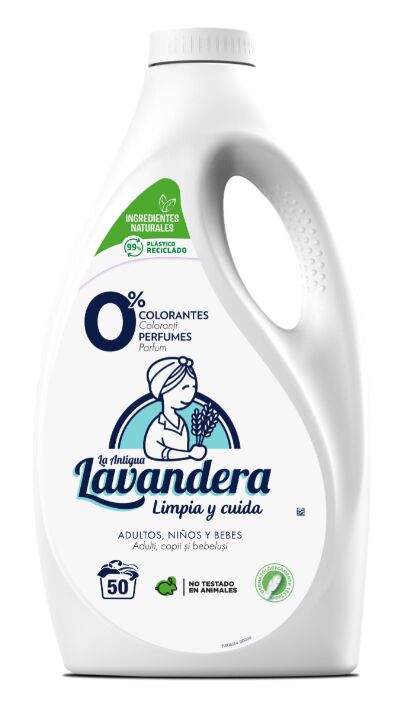Гель для стирки универсальный LA ANTIGUA LAVANDERA без отдушки 2,5 л, 50 стирок
