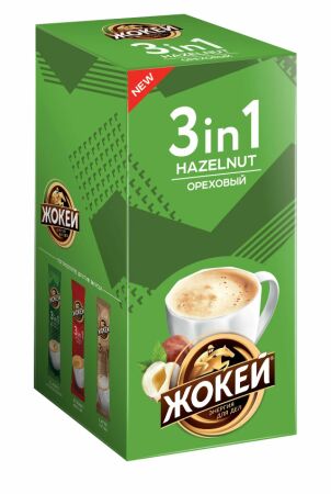 Кофейный напиток Жокей Ореховый раствор. 3в1 12г*50пак