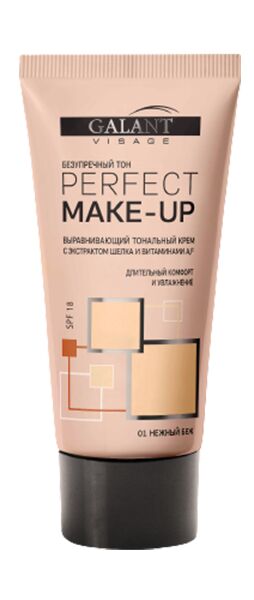 GALANT VISAGE Крем тональный выравнивающий  PERFECT MAKE-UР тон №1 нежный беж 50 мл