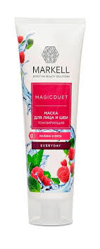 МАСКА ДЛЯ ЛИЦА И ШЕИ ТОНИЗИРУЮЩАЯ МАЛИНА И МЯТА, 120 МЛ