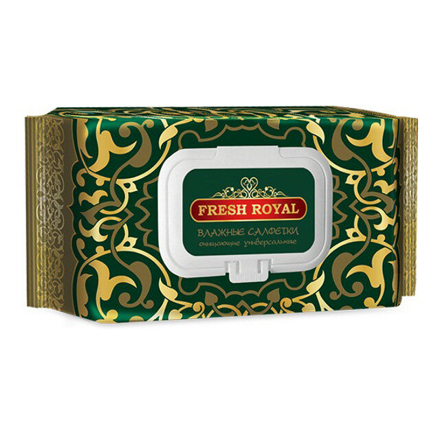 Салфетки влажные очищающие универсальные для всей семьи "Fresh Royal" №120  120 шт
