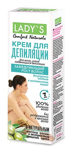 LADY'S Comfort Naturals Крем для депиляции Замедляющий рост волос 100 мл