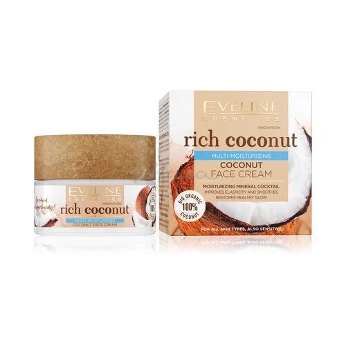 Интенсивно увлажняющий кокосовый крем для лица для всех типов кожи, в том числе чувствительной Серия RICH COCONUT 50 мл