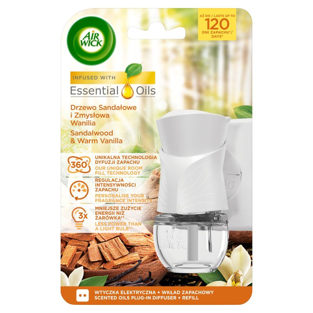Освежитель воздуха в розетку AirWick Сандаловое дерево и Ваниль