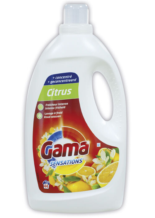 Гель для стирки универсальный GAMA CITRUS с ароматом цитруса 1,98 л, 44 стирки
