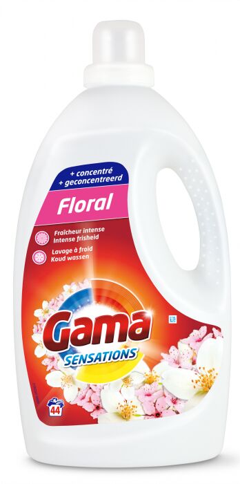 Гель для стирки универсальный GAMA SENSATIONS FLORAL с цветочным ароматом 1,98 л, 44 стирки