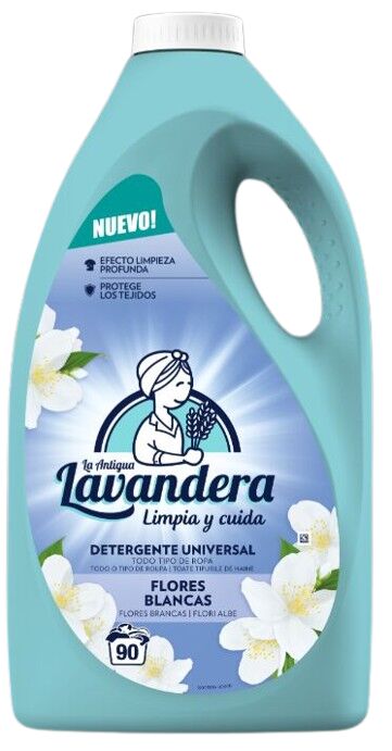 Гель для стирки универсальный LA ANTIGUA LAVANDERA Flores Blancas (Белые цветы) 4,5 л 90 стирок,
