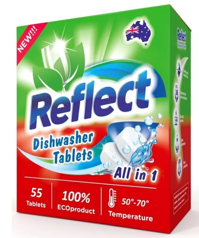 Таблетки для посудомоечных машин Reflect, 55 шт