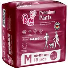 Впитывающие трусы для взрослых Reva Сare M, обхват талии/бедер 80-120 см, 10 шт (3)