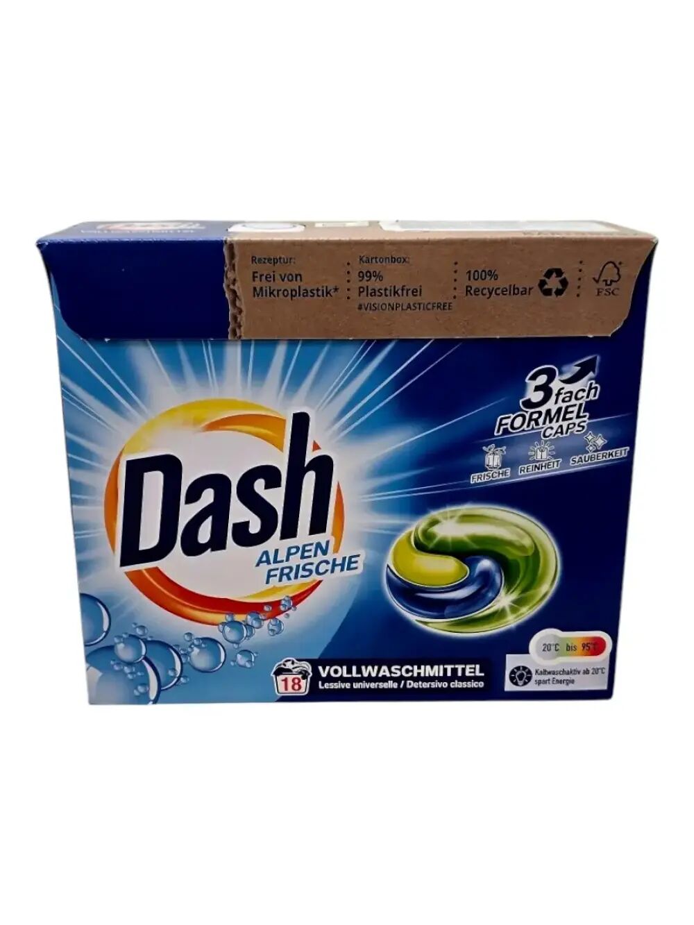 Dash Капсулы для стирки Alpen Frische 3 fash FORMEL 18шт