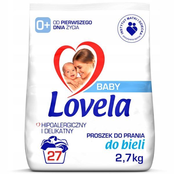 Lovela Baby Порошок для стирки белого белья гипоаллергенный детский 2,7кг (27стирок)