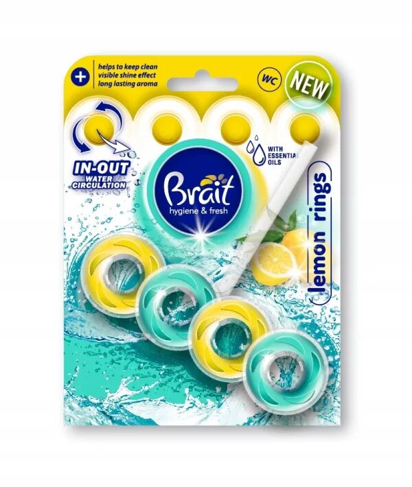 BRAIT Туалетный блок Brait Hygiene&Fresh lemon rings 40г